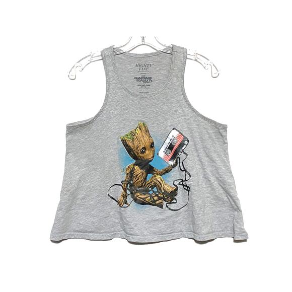 Guardians of the Galaxy Baby Groot Awesome Mix Tape Vol 2 Tank Top Juniors L - Picture 1 of 6